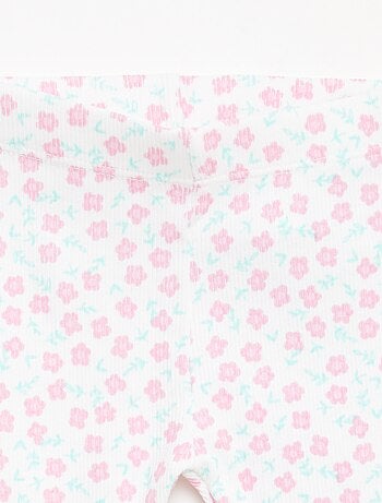 Lot de 2 leggings côtelés