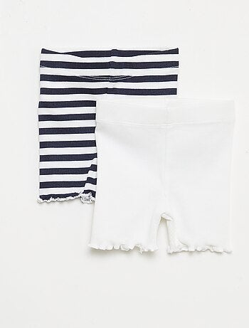 Lot de 2 leggings côtelés