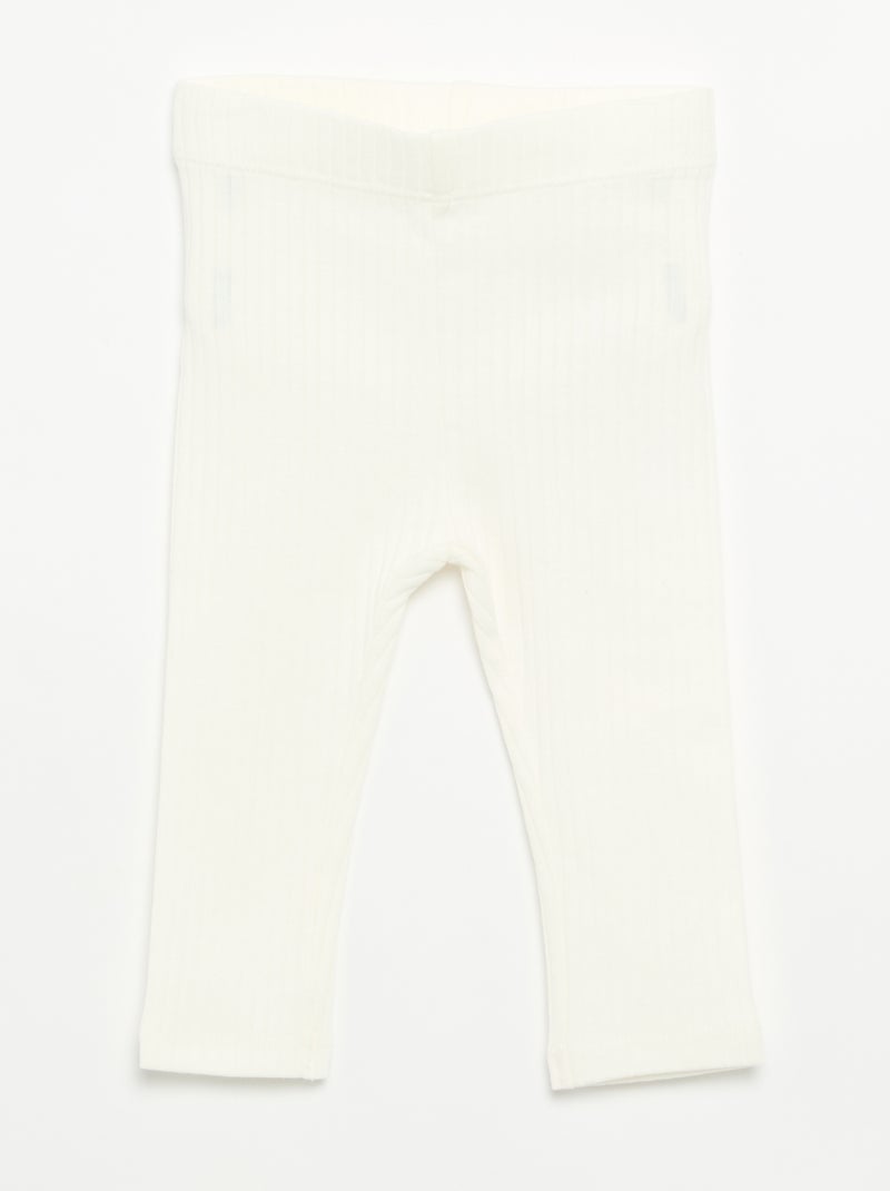 Lot de 2 leggings côtelés Violet - Kiabi