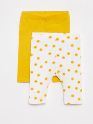 Lot de 2 leggings courts