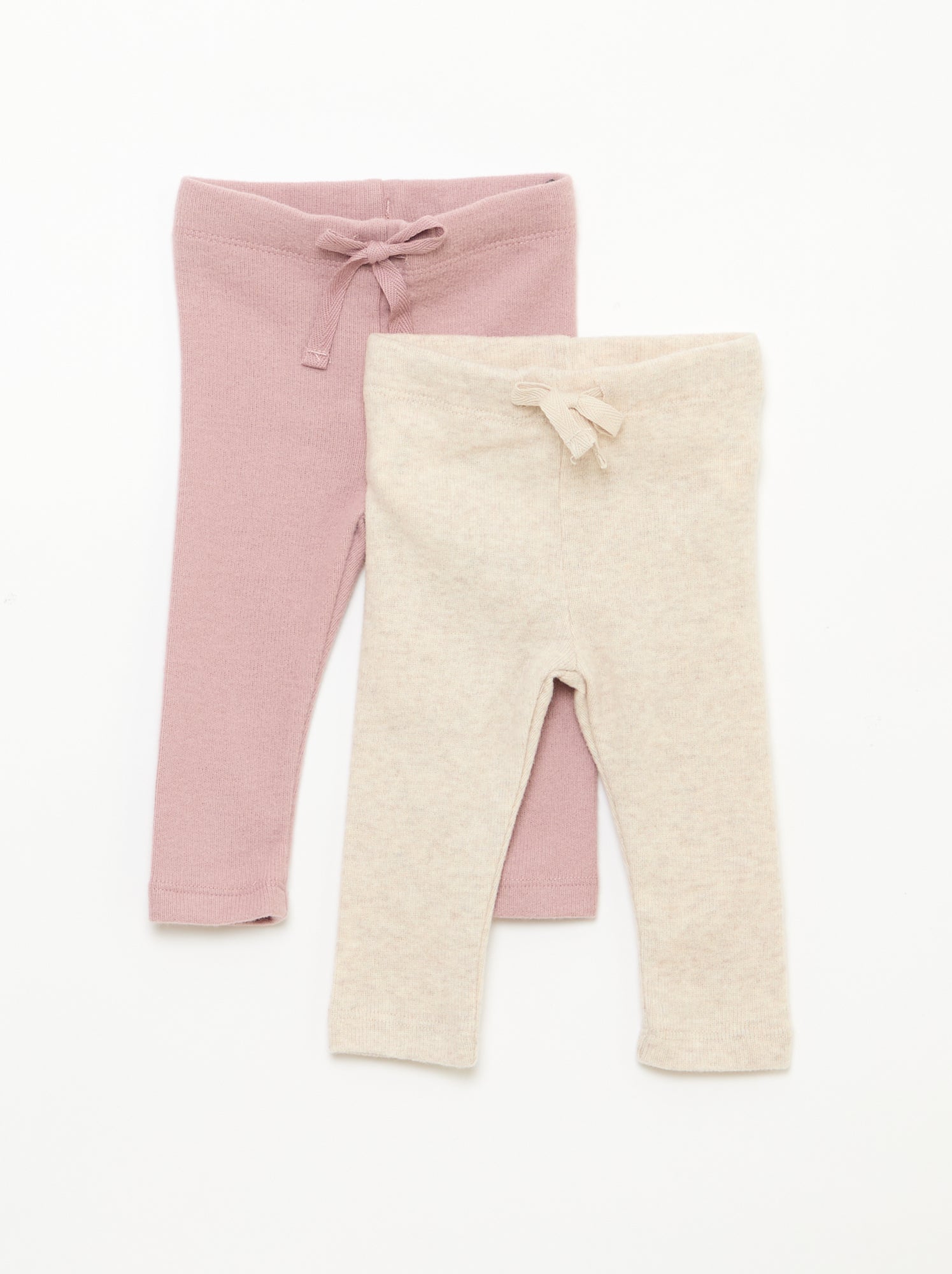 Lot de 2 leggings en maille doudou