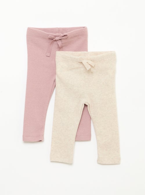 Lot de 2 leggings en maille doudou - Kiabi Lot de 2 leggings en maille doudou - Kiabi