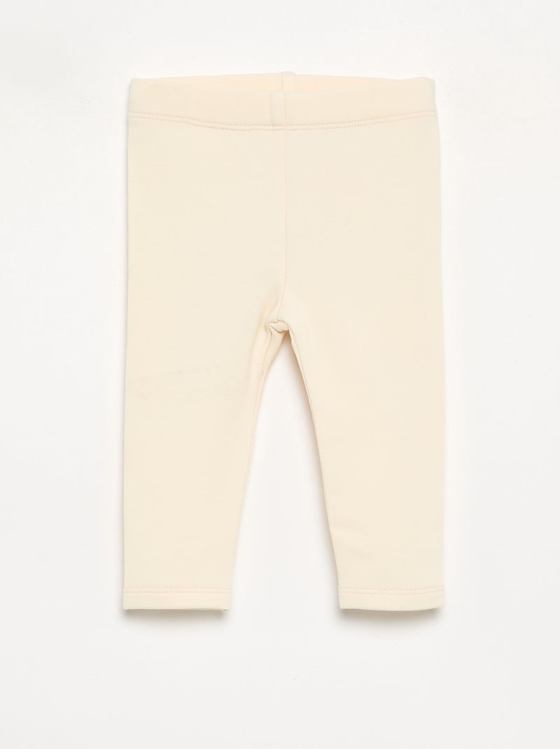Lot de 2 leggings en molleton Beige - Kiabi
