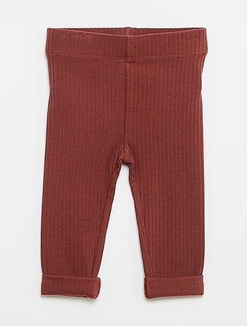 Lot de 2 leggings en rib