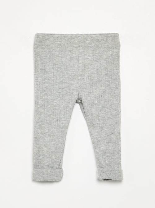 Lot de 2 leggings en rib - Kiabi