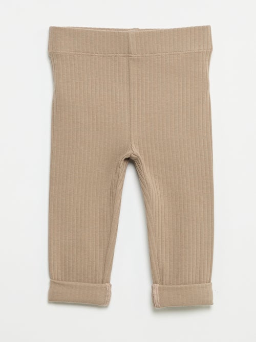 Lot de 2 leggings en rib - Kiabi