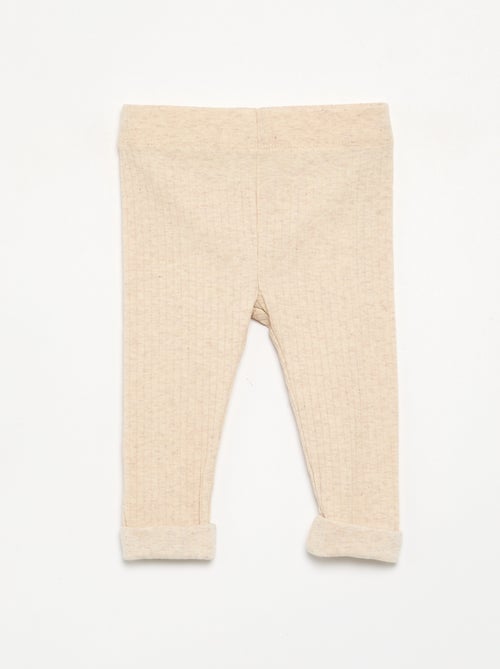 Lot de 2 leggings en rib - Kiabi