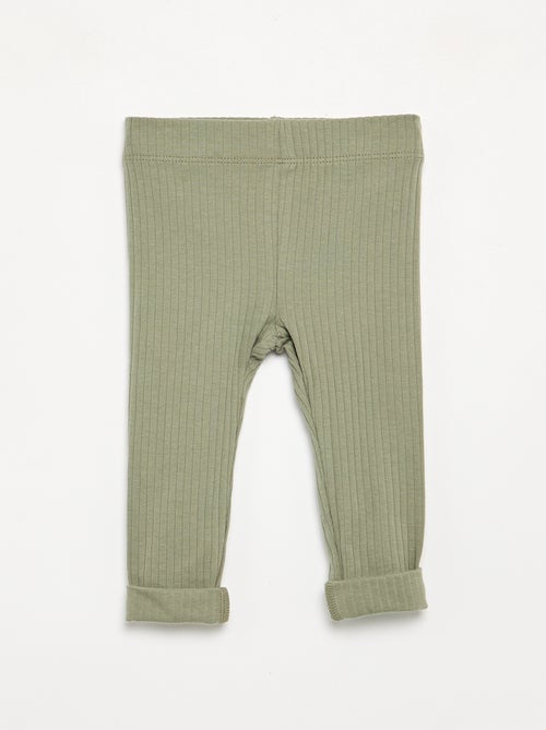 Lot de 2 leggings en rib - Kiabi