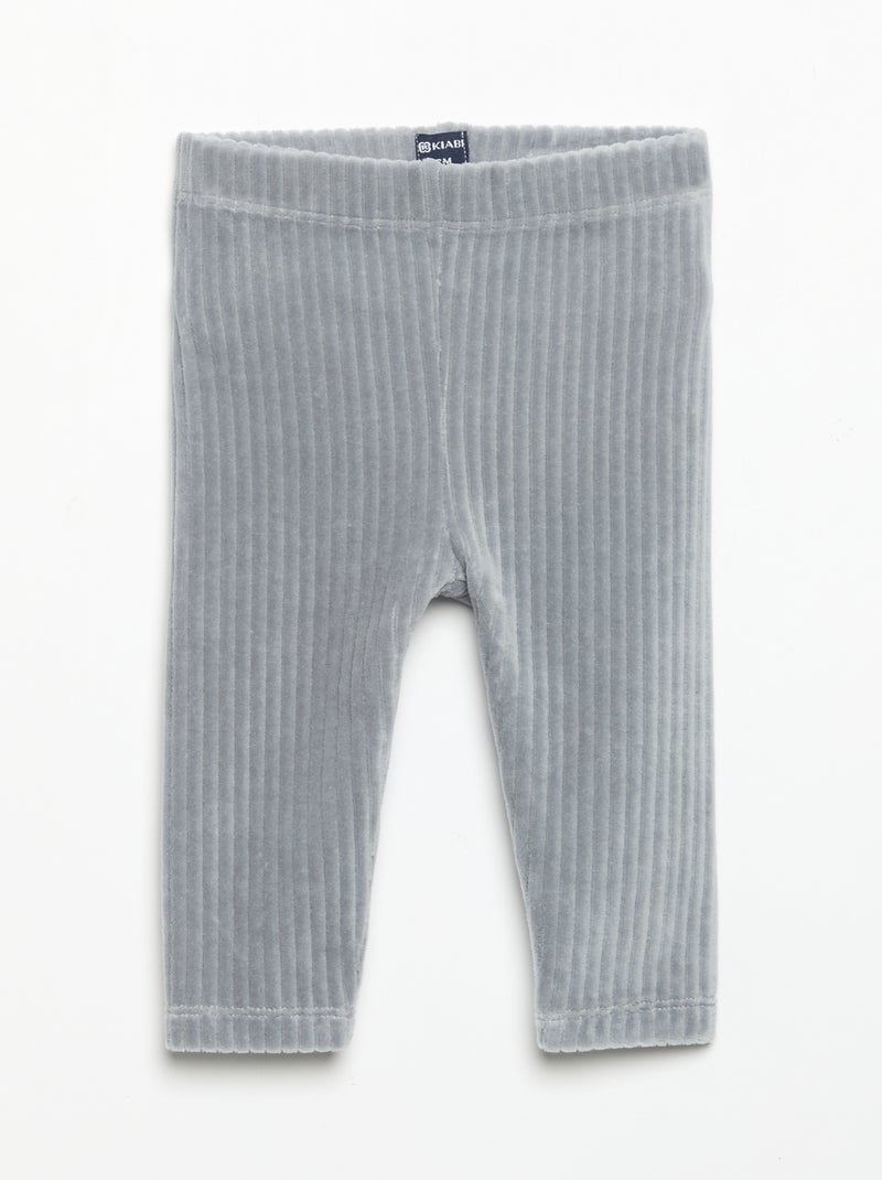 Lot de 2 leggings en velours côtelé Bleu - Kiabi