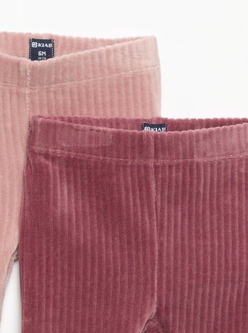Lot de 2 leggings en velours côtelé - Kiabi Lot de 2 leggings en velours côtelé - Kiabi