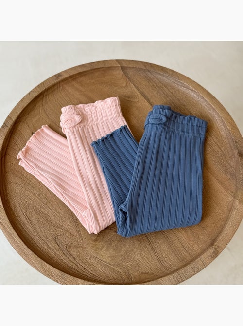 Lot de 2 leggings enfant côtelés Dina - Kiabi