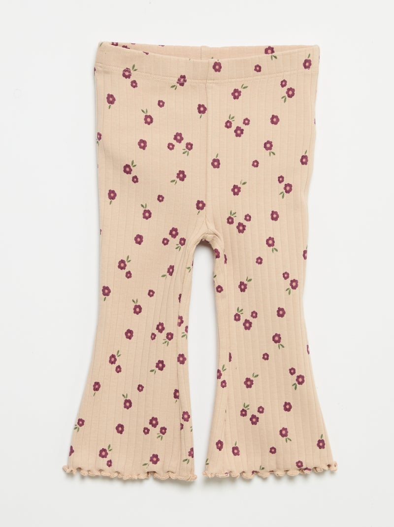 Lot de 2 leggings flare Beige - Kiabi
