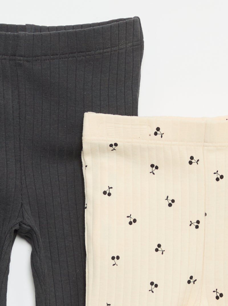 Lot de 2 leggings flare Beige - Kiabi