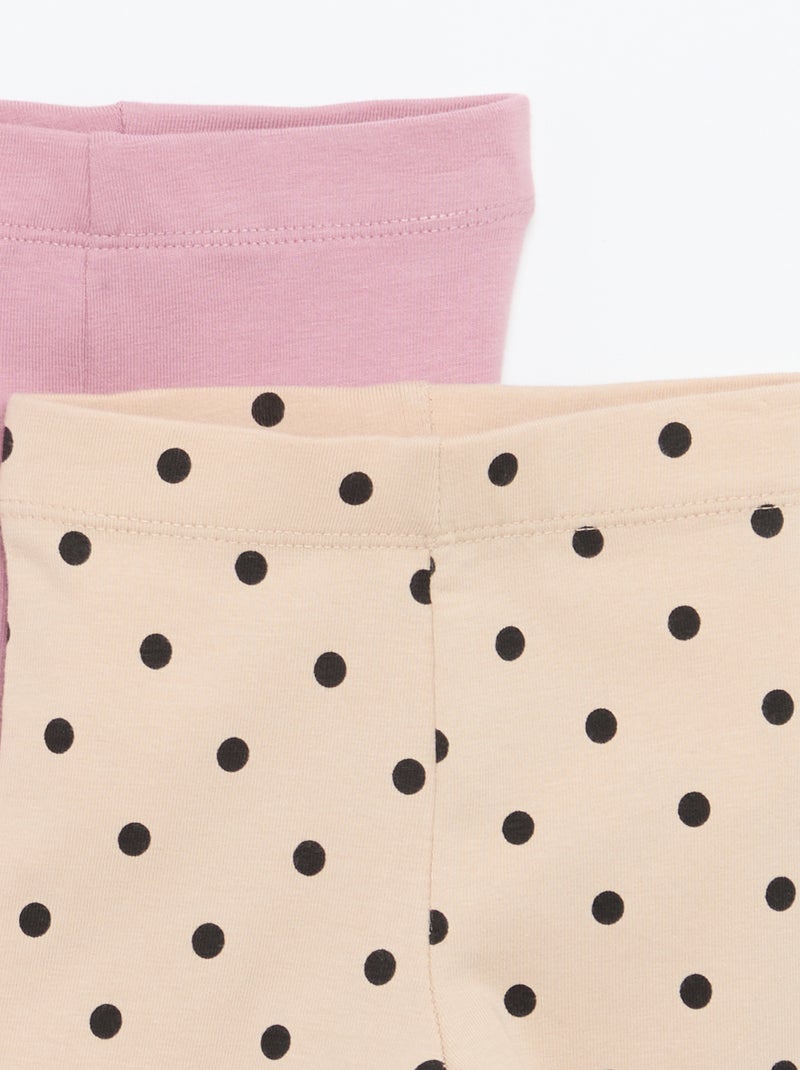 Lot de 2 leggings longs Beige - Kiabi