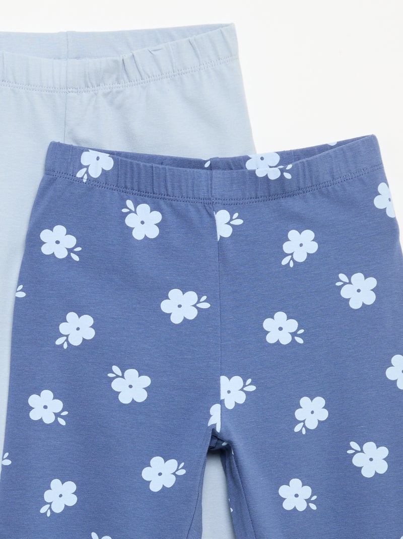 Lot de 2 leggings longs Bleu - Kiabi