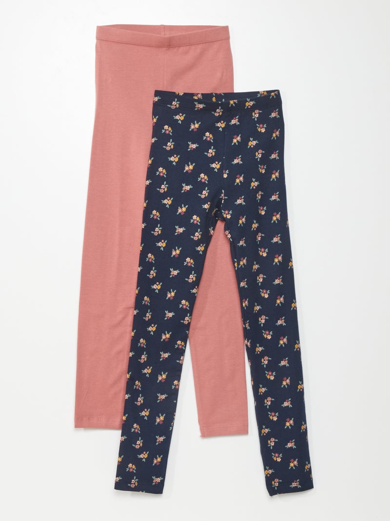 Lot de 2 leggings longs Bleu marine - Kiabi