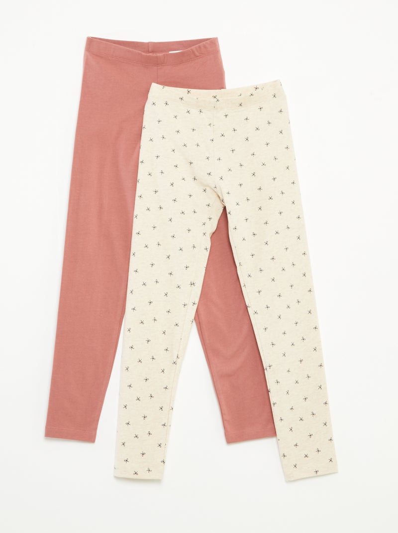 Lot de 2 leggings Rose - Kiabi