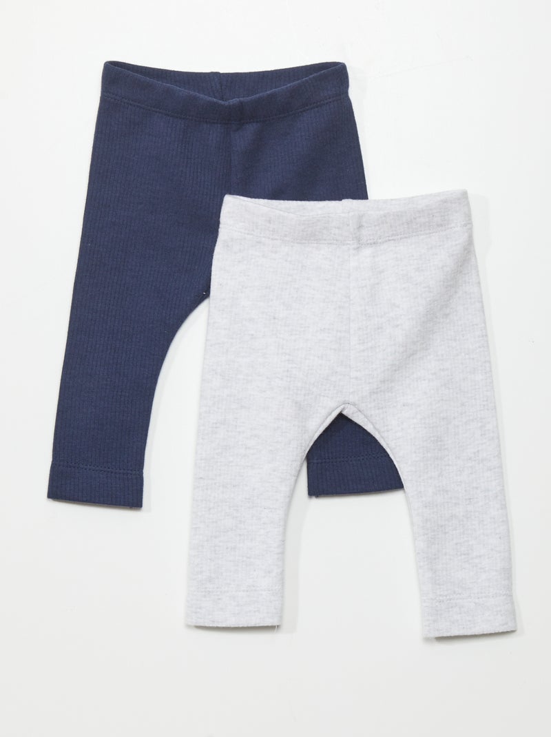 Lot de 2 leggings thermorégulant - Mixte Gris/bleu marine - Kiabi