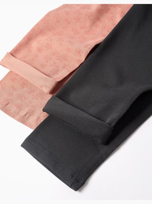 Lot de 2 leggings unis et imprimés - Kiabi