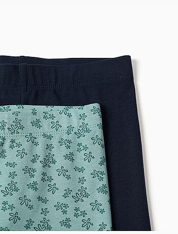 Lot de 2 leggings unis et imprimés