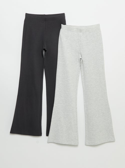 Lot de 2 leggings unis forme flare - Kiabi