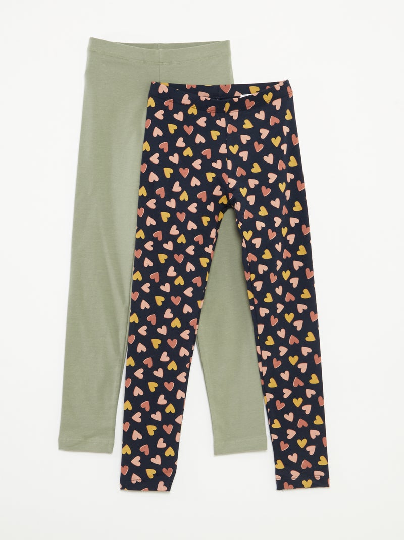 Lot de 2 leggings Vert - Kiabi
