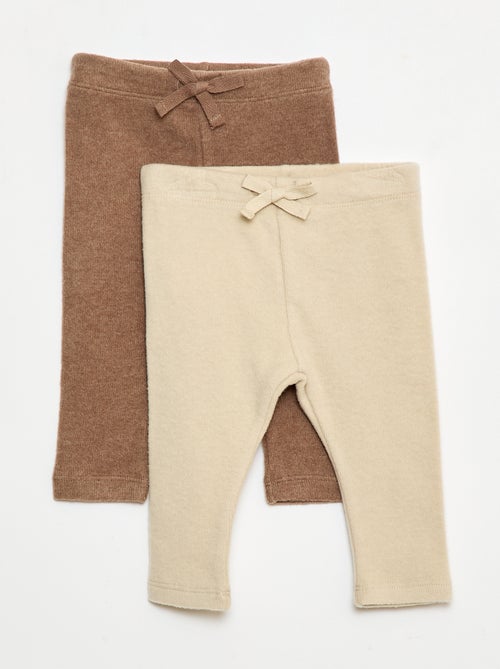 Lot de 2 leggins en doudou - Kiabi