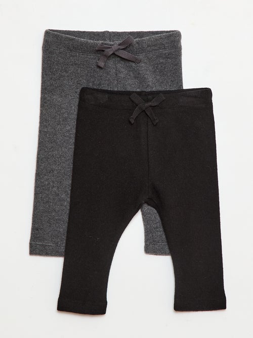 Lot de 2 leggins en doudou - Kiabi
