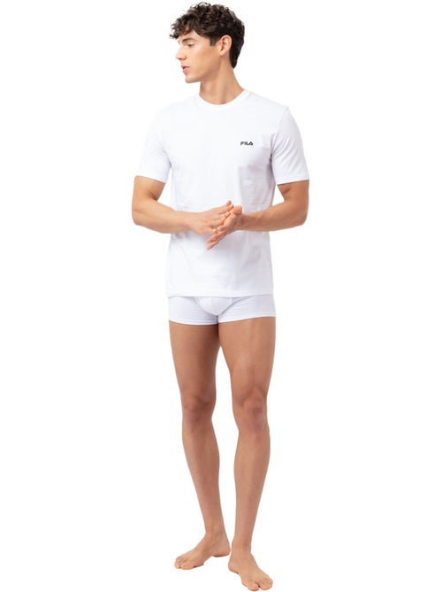 Lot de 2 maillots de corps col rond homme en coton fila - Kiabi Lot de 2 maillots de corps col rond homme en coton fila - Kiabi