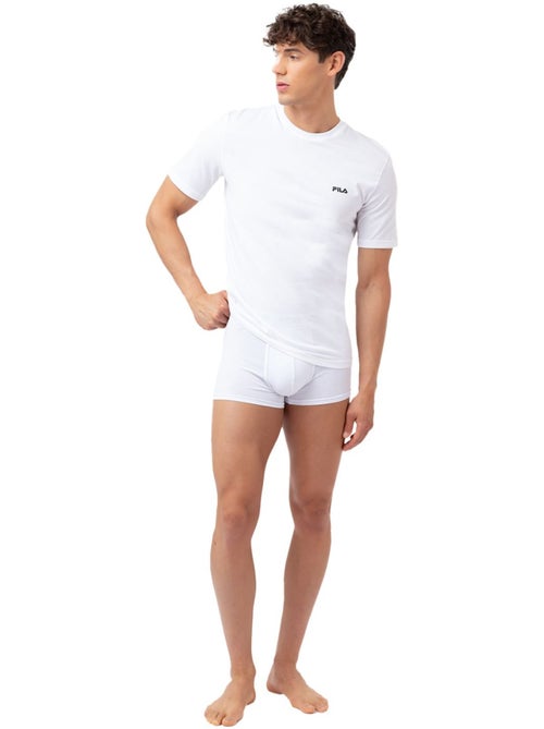 Lot de 2 maillots de corps col rond homme en coton fila - Kiabi Lot de 2 maillots de corps col rond homme en coton fila - Kiabi