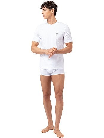 Lot de 2 maillots de corps col rond homme en coton fu5053 fila