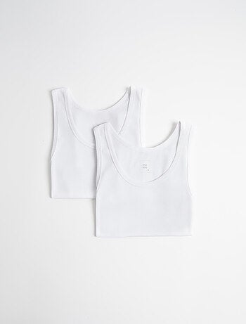 Lot de 2 maillots de corps sans manches, MO Fashion