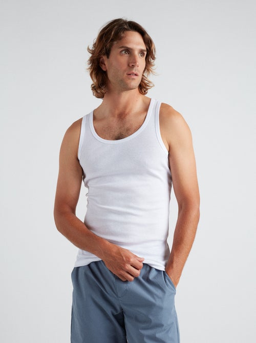 Lot de 2 maillots de corps sans manches, MO Fashion - Kiabi Lot de 2 maillots de corps sans manches, MO Fashion - Kiabi