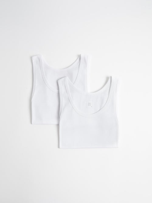 Lot de 2 maillots de corps sans manches, MO Fashion - Kiabi Lot de 2 maillots de corps sans manches, MO Fashion - Kiabi