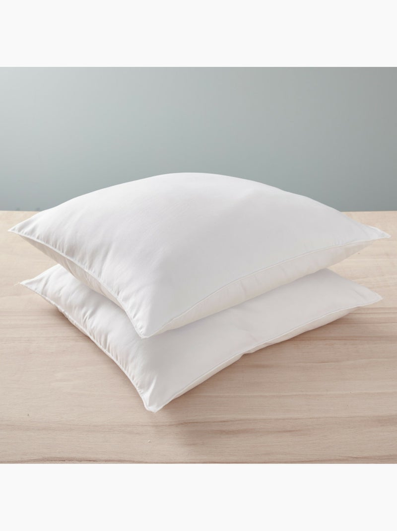 Lot de 2 oreillers douceur 60 x 60 cm – anti-acariens soft & care – blanrêve Blanc - Kiabi