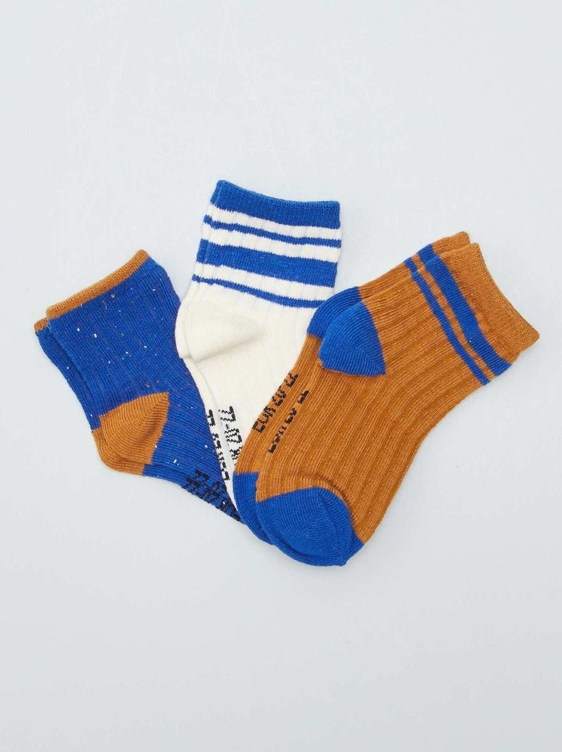 Lot de 2 paires chaussettes Bleu - Kiabi