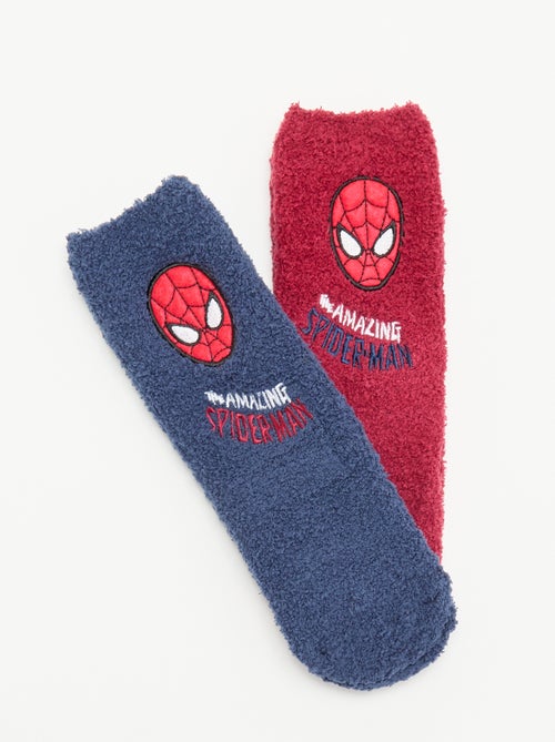 Lot de 2 paires de chaussettes antidérapantes 'Marvel' 'Spider-Man' - Kiabi