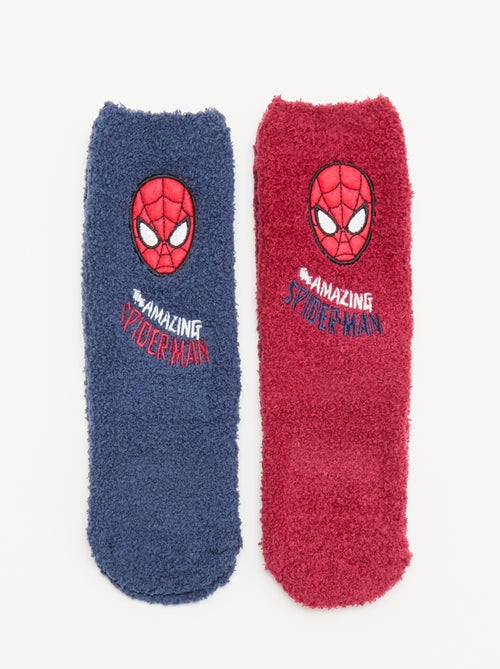 Lot de 2 paires de chaussettes antidérapantes 'Marvel' 'Spider-Man' - Kiabi