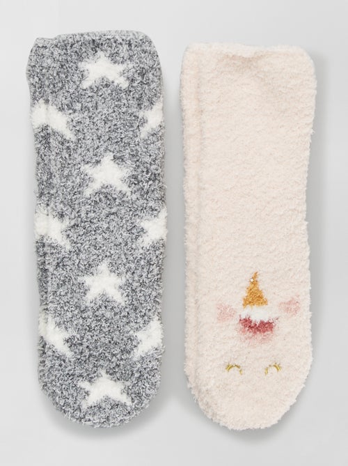 Lot de 2 paires de chaussettes antidérapantes - Kiabi
