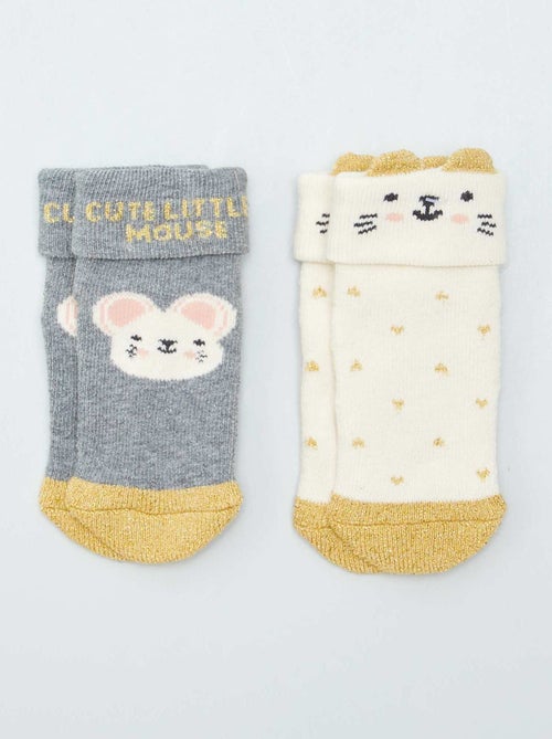 Lot de 2 paires de chaussettes - Kiabi