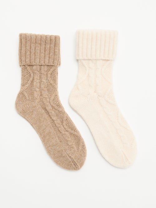 Lot de 2 paires de chaussettes - Kiabi Lot de 2 paires de chaussettes - Kiabi