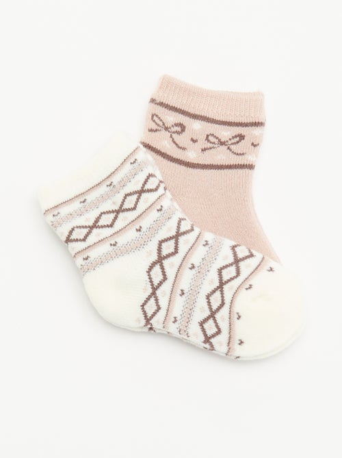 Lot de 2 paires de chaussettes doublées - Kiabi