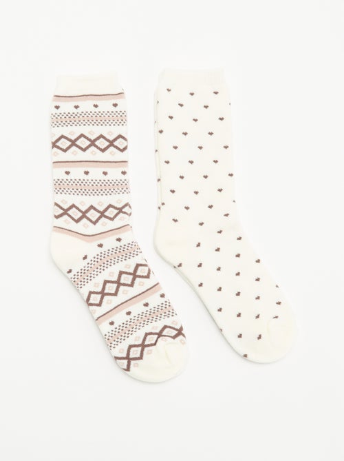 Lot de 2 paires de chaussettes doublées - Kiabi