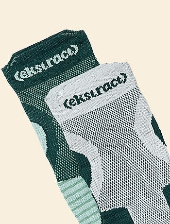 Lot de 2 paires de chaussettes (ekstract) compressives en coton