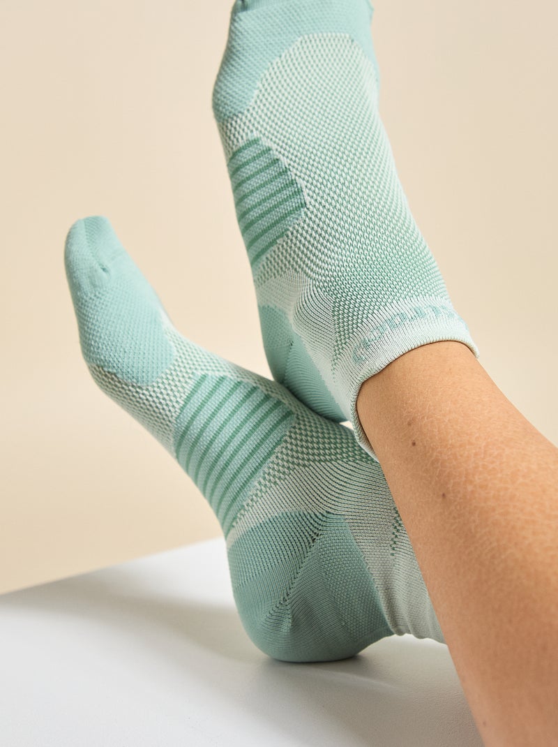 Lot de 2 paires de chaussettes (ekstract) compressives Vert - Kiabi