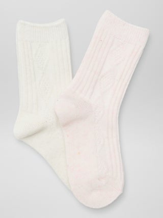 Lot de 2 paires de chaussettes en maille fantaisie