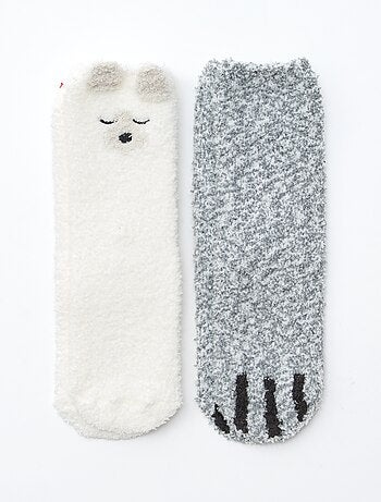 Lot de 2 paires de chaussettes fantaisie