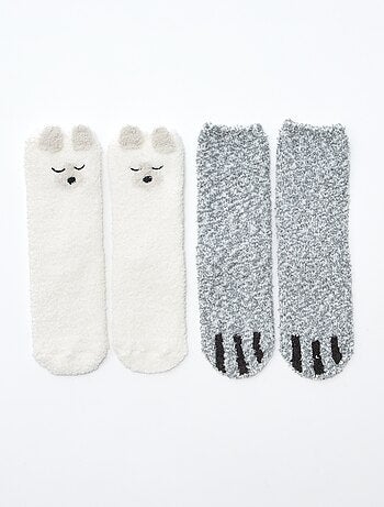 Lot de 2 paires de chaussettes fantaisie