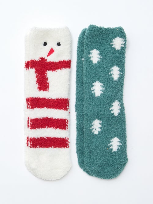 Lot de 2 paires de chaussettes fantaisie - Kiabi