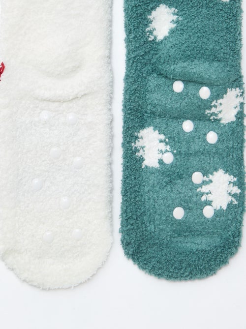 Lot de 2 paires de chaussettes fantaisie - Kiabi